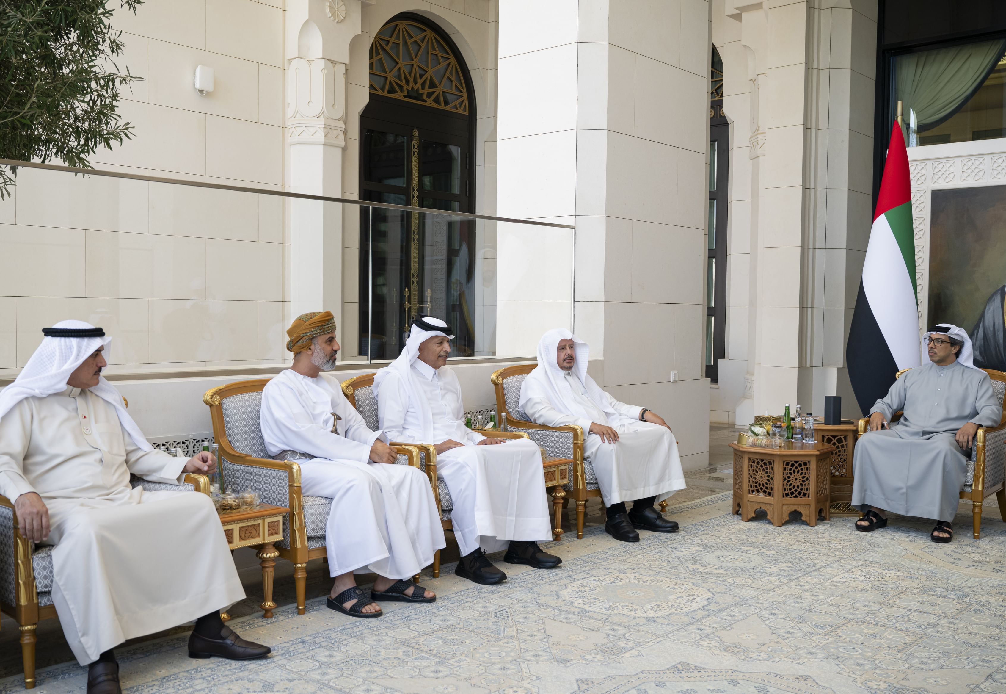 Mansour bin Zayed receives a number of heads of Shura Councils, MPs in Gulf countries