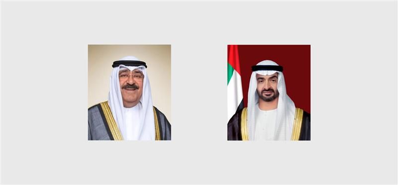رئيس الدولة يصل الكويت وأمير البلاد في مقدمة مستقبليه